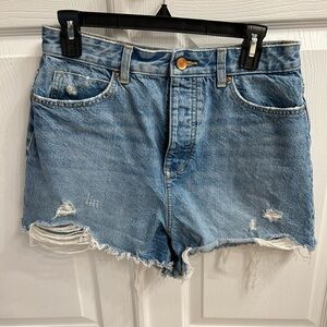 Ara Light Blue Distressed Denim Jean Shorts